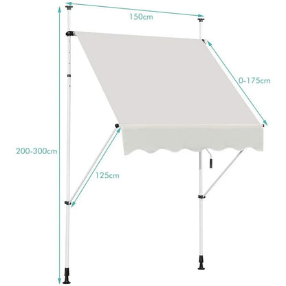 balkonska tenda 150 x 120 cm Bež