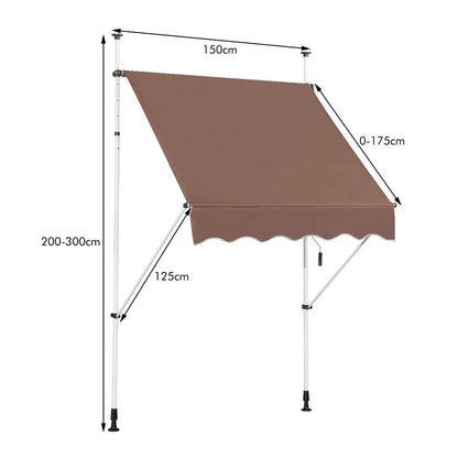 Balkonska tenda 150 x 120 cm Braon