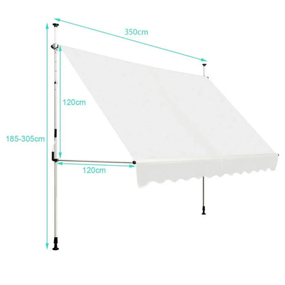 Balkonska tenda 350 x 120 cm Bež