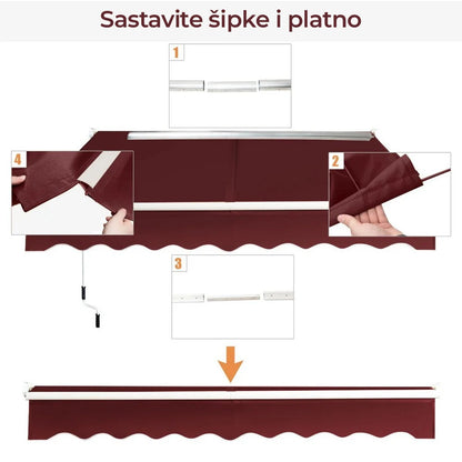 Bordo tenda 250x200 cm