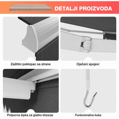 Siva tenda 300x250 cm