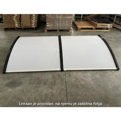 PVC nadstrešnica 200 x 100 cm – Providni leksan