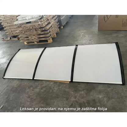 PVC nadstrešnica 270 × 100 cm – Providni leksan