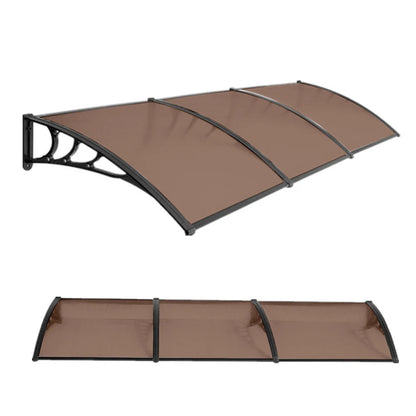 Aluminijumska nadstrešnica 300x120 cm – crna sa bronzanim leksanom