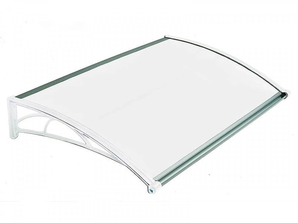 Nadstrešnica za vrata 82 × 120 cm – Bela / Opal