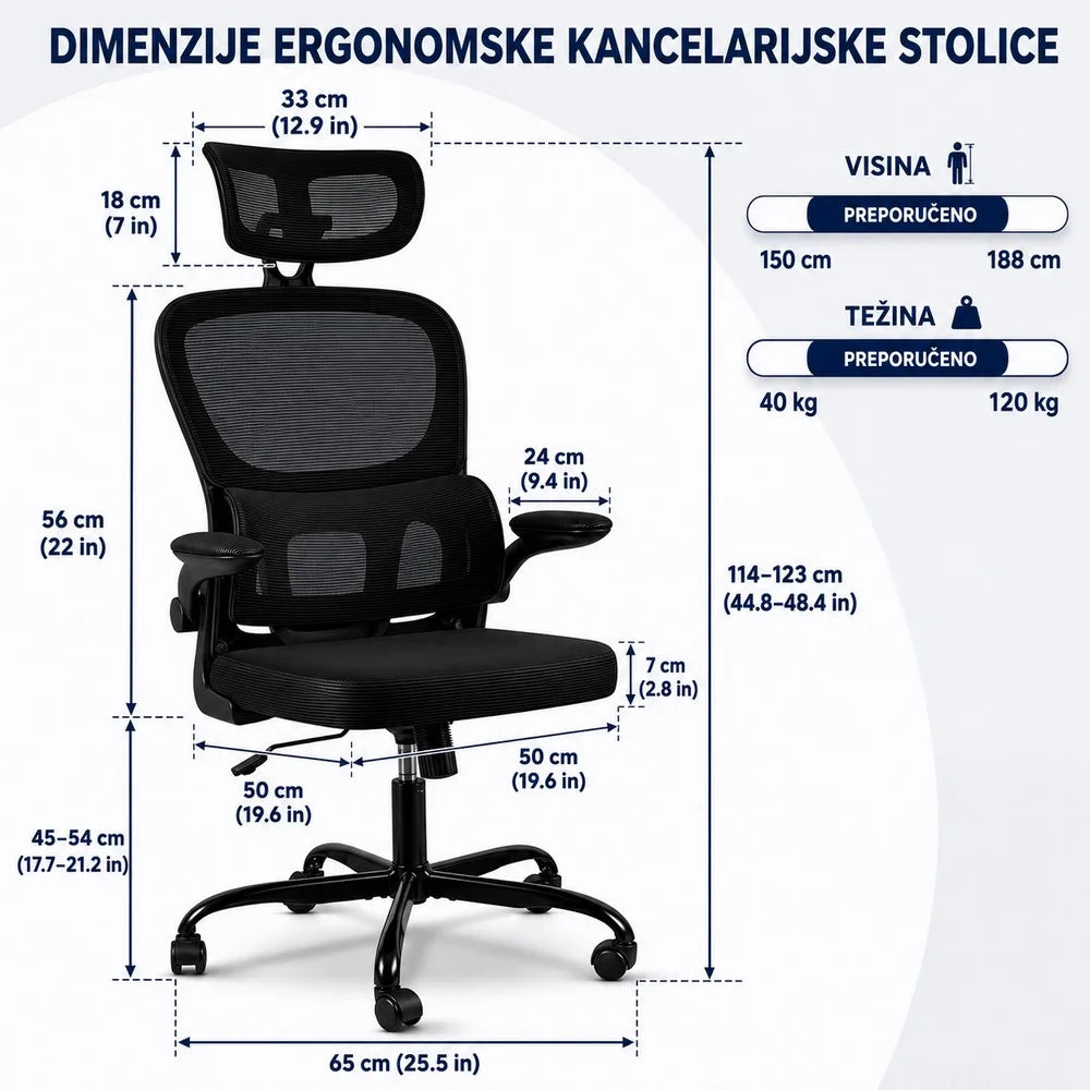 Nuvora kancelarijska stolica crna