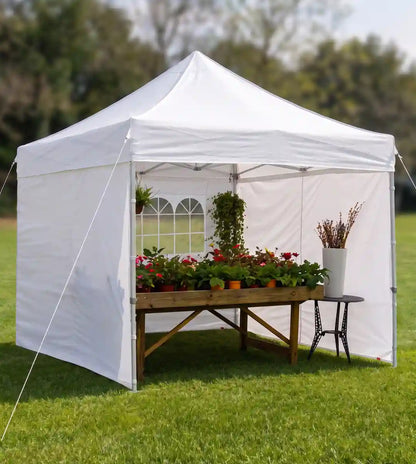 Paviljon Sa Mehanizmom 3x3m Beli Tri Stranice Torba