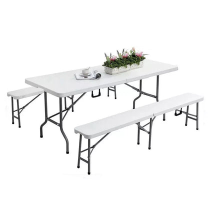 Prenosivi pivski sto sa klupama 181x70cm