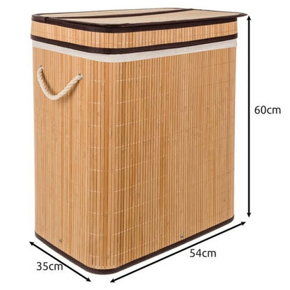 Korpa za Veš od Bambusa 60x54x35 cm 100L