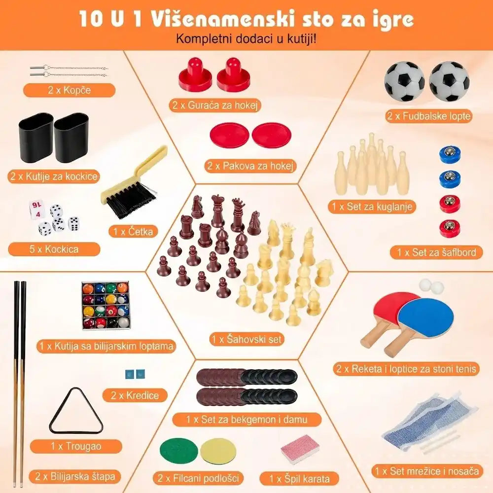 Sportivo 10u1 multifunkcionalni sto za stoni fudbal