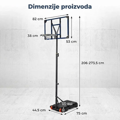 Sportivo Koš podesive visine 206–273 cm