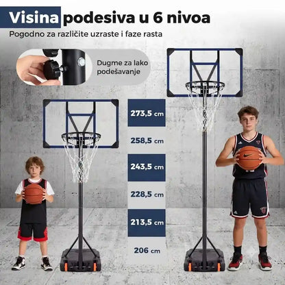 Sportivo Koš podesive visine 206–273 cm