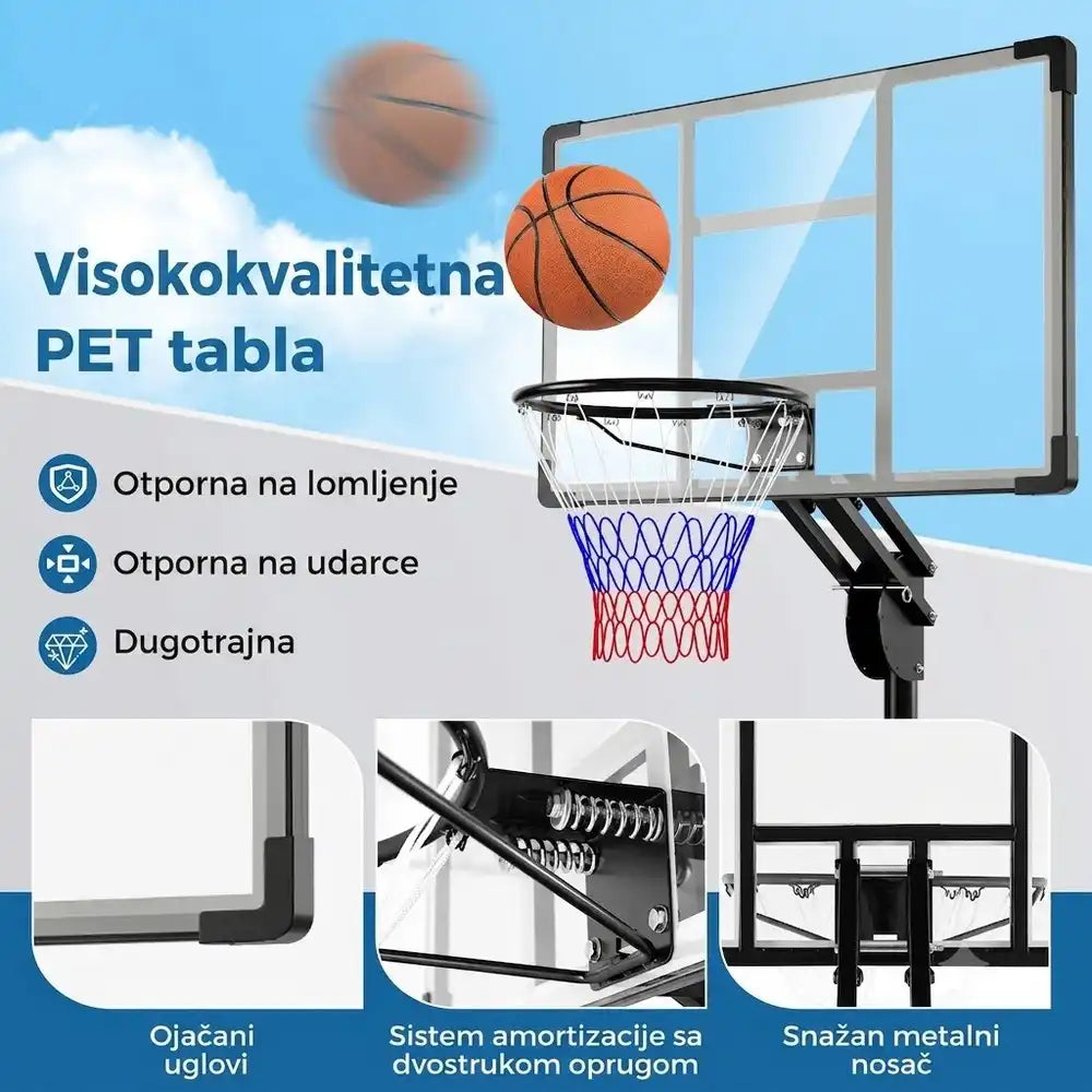 Sportivo Koš podesive visine od 150 do 305 cm