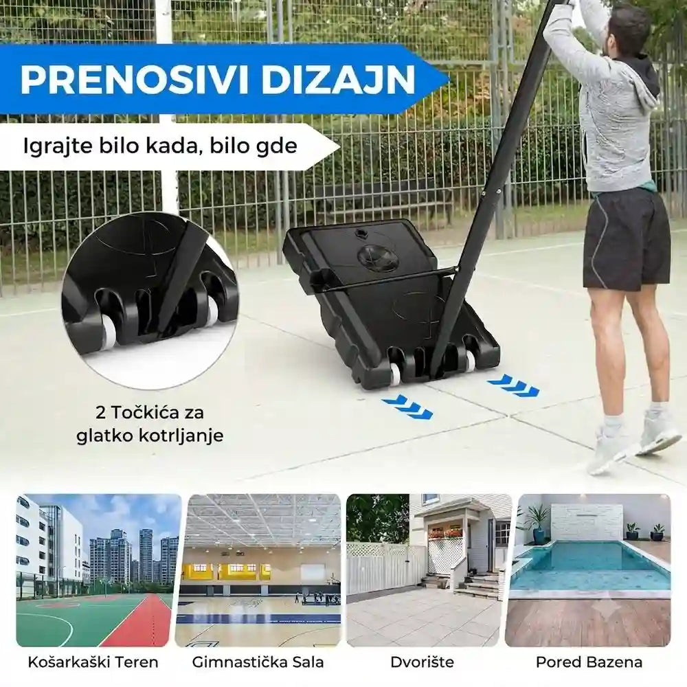 Sportivo Koš podesive visine od 150 do 305 cm