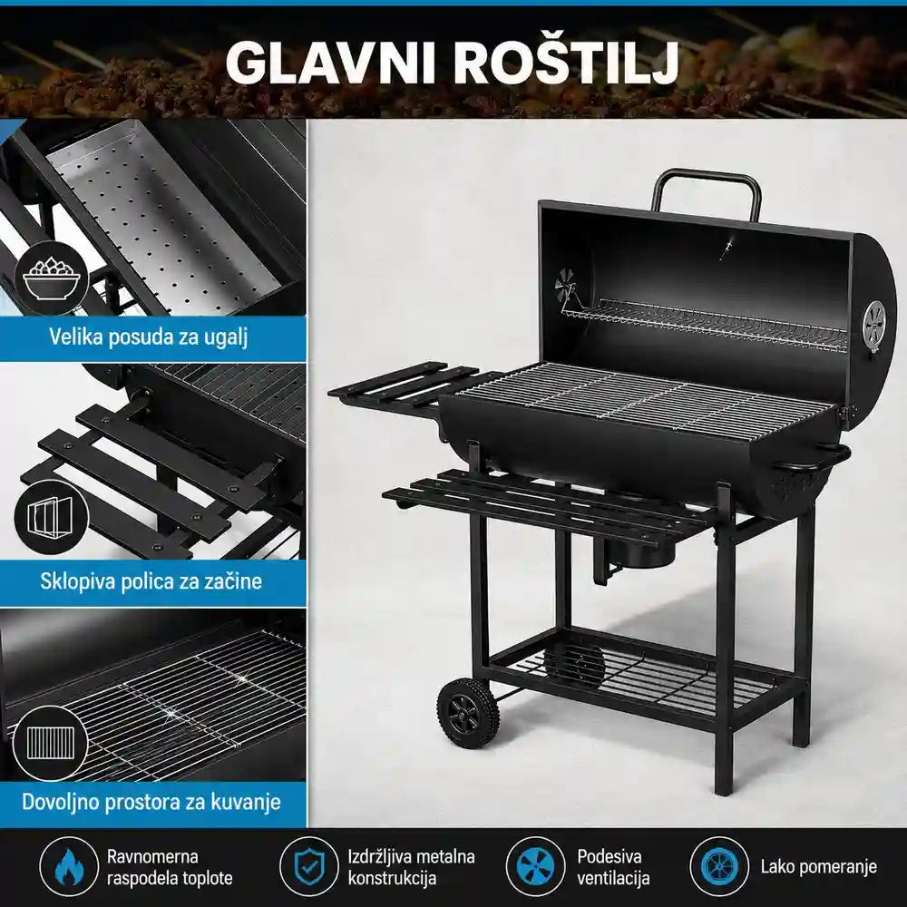Veliki Roštilj Na Ćumur