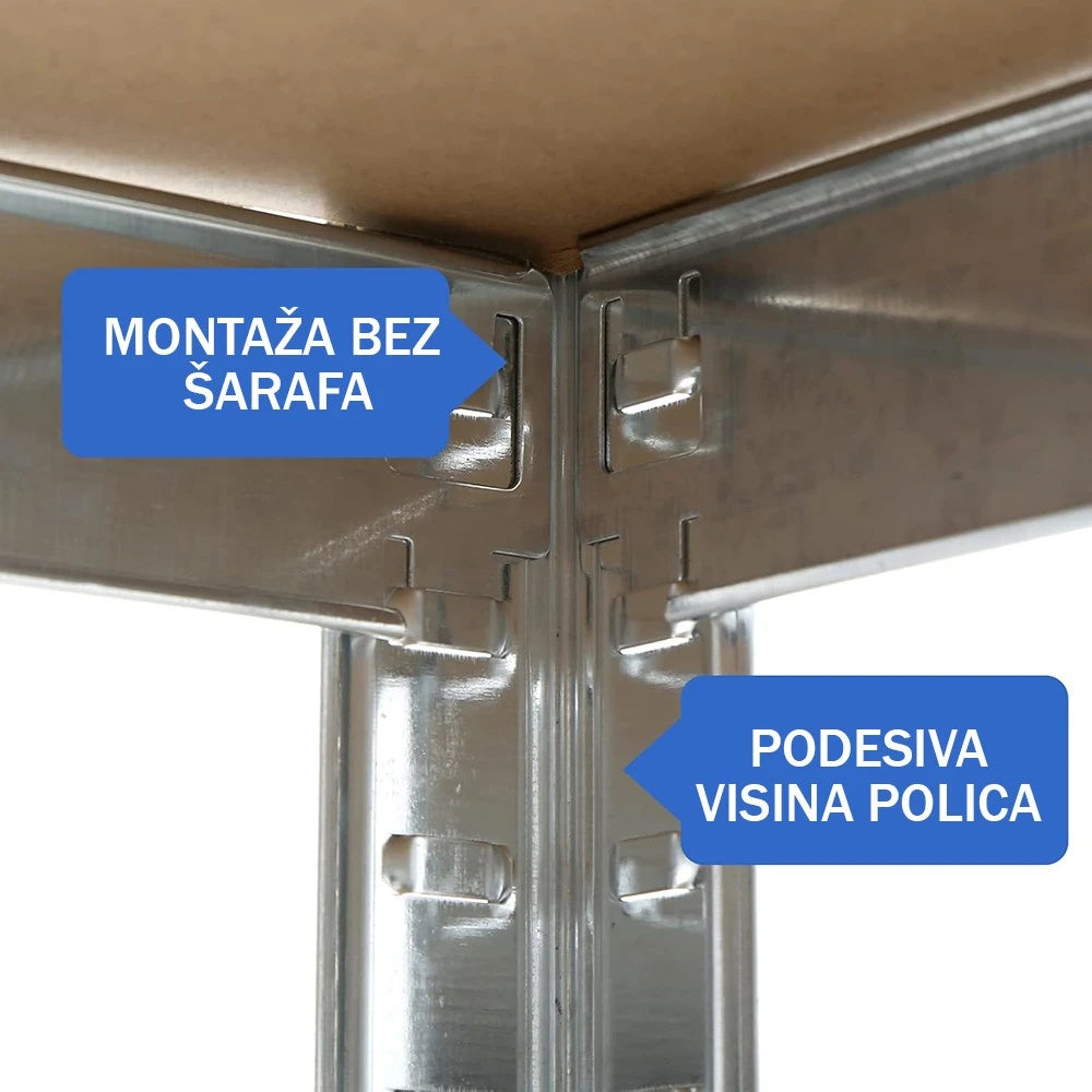 Metalna polica 180 x 120 x 45 cm – 5 nivoa