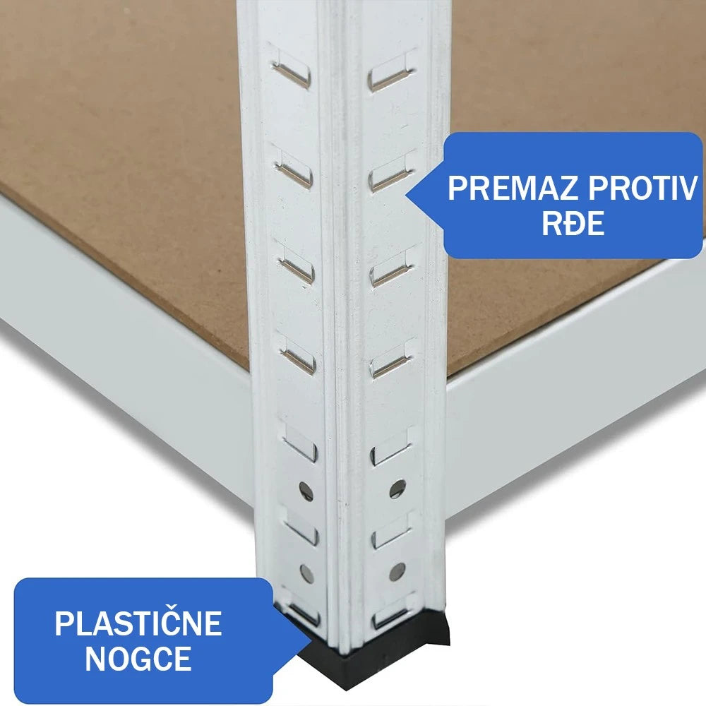 Metalna polica 180 x 120 x 45 cm – 5 nivoa