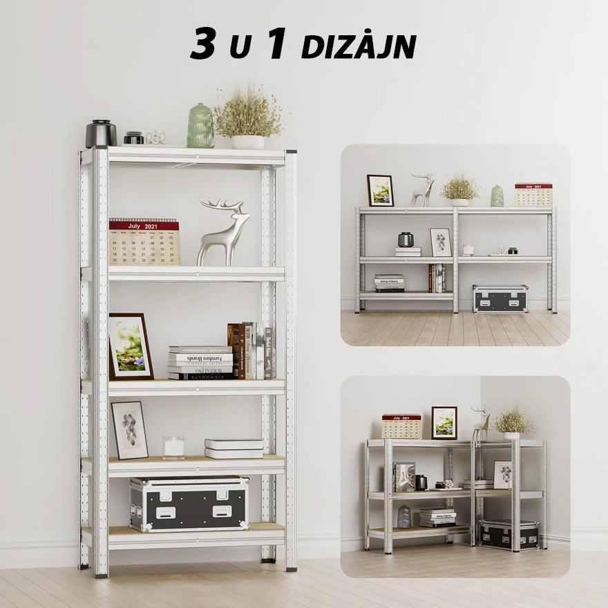 Metalna polica 180 x 90 x 30 cm – 5 nivoa