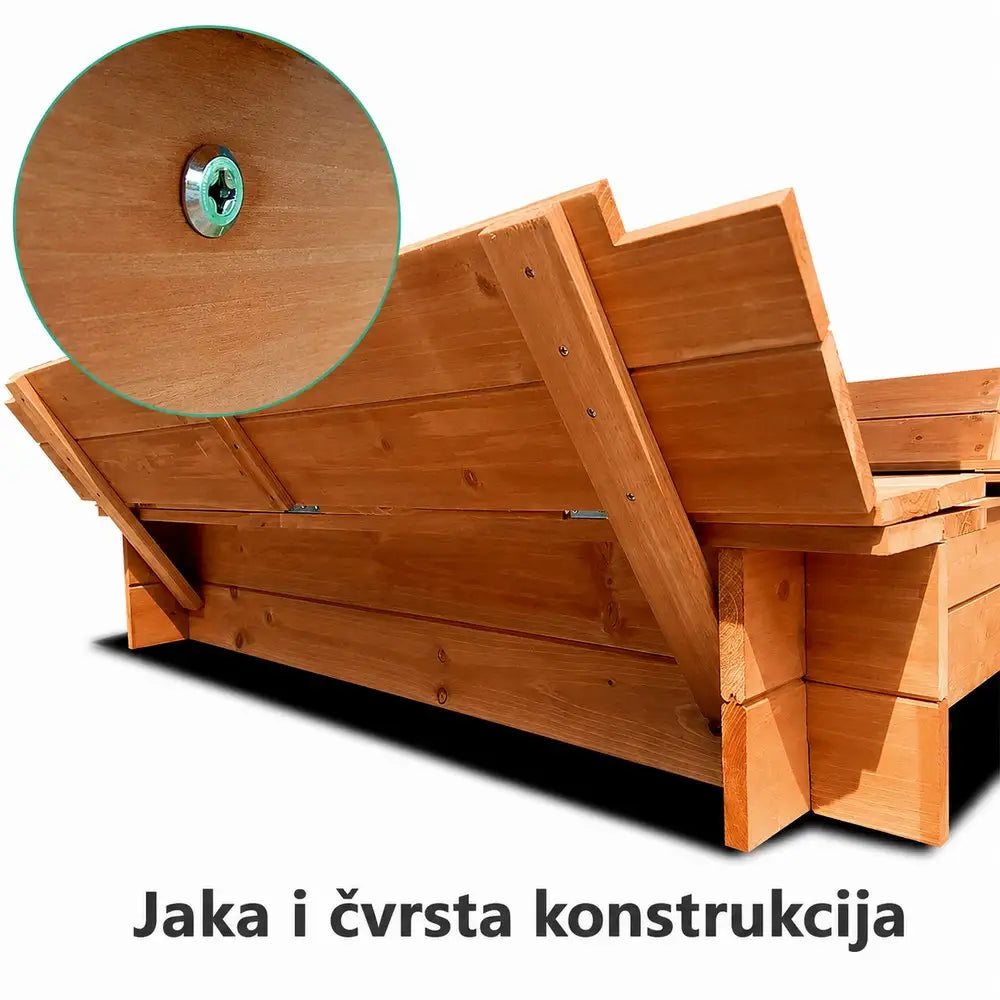 SuperToys Dečiji Peskarnik sa Krovom i Klupama