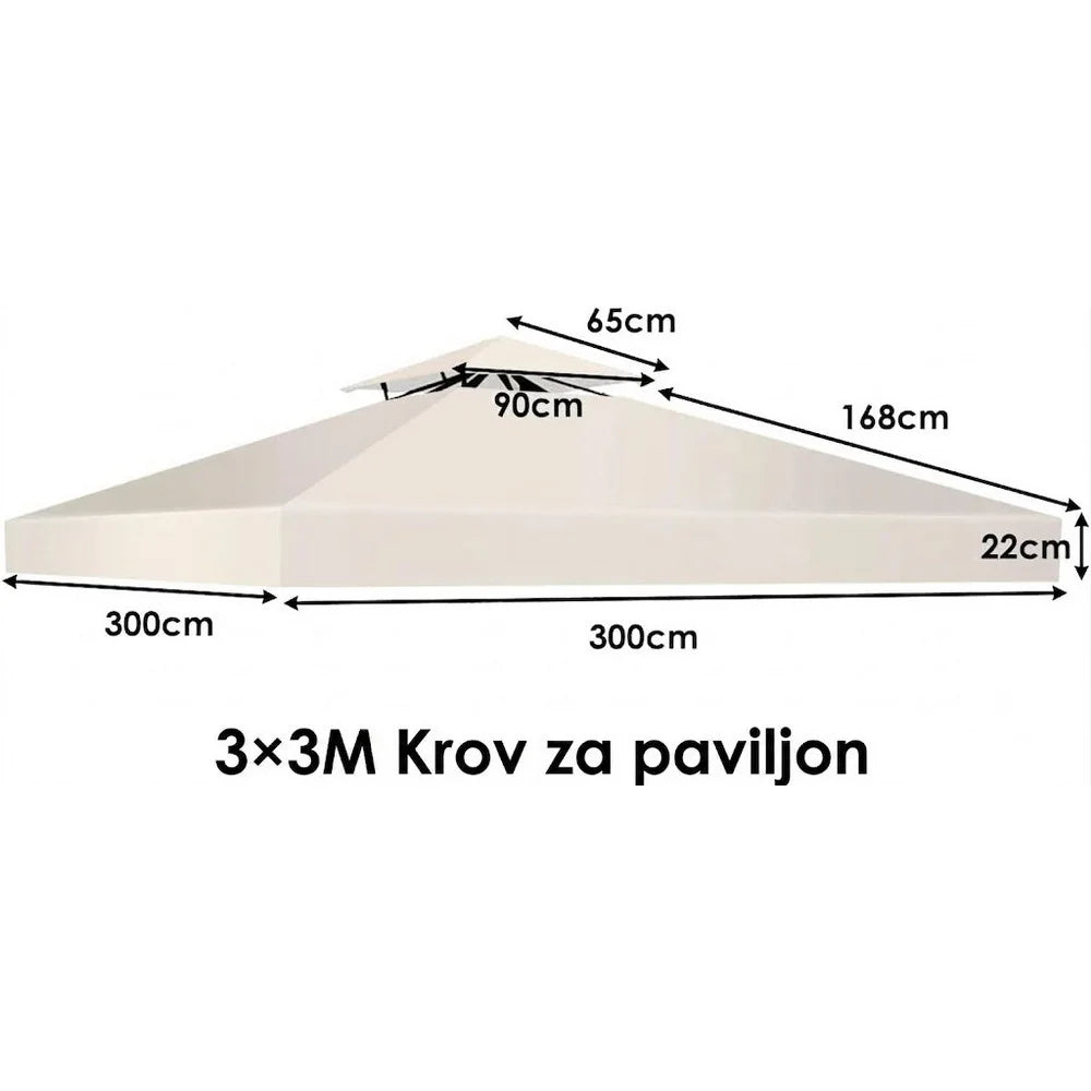 Venturo Gazebo zamensko platno 3x3m Bež