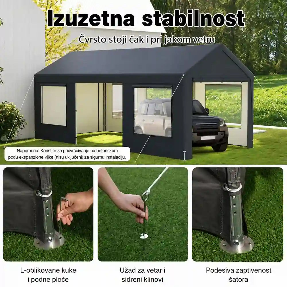 garaža šator paviljon 600x300 cm